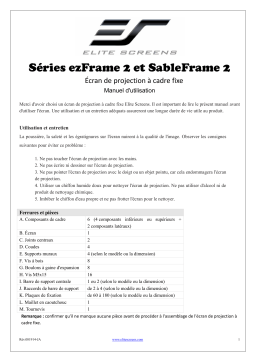 Elite Screens Sable Frame/ezFrame 2 Series Mode d'emploi