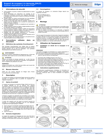 Dräger AI Lung Demand Valve Holder Manuel utilisateur | Fixfr