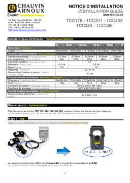 CHAUVIN ARNOUX TCC 241 TCC 242 TCC 364 Guide d'installation