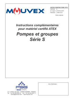 Mouvex 1076 ATEX Serie S Mode d'emploi