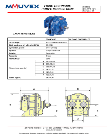 Mouvex CC20 - R02 Manuel utilisateur | Fixfr