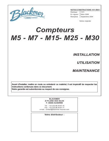 Mouvex Computer Volume SBM 32 - MA/038/00/EN/03 Manuel utilisateur | Fixfr