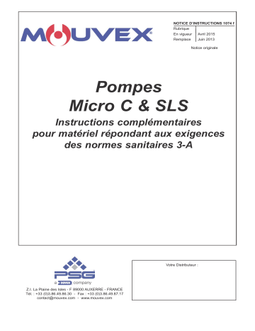 Mouvex 1074 3-A Micro C & SLS Manuel utilisateur | Fixfr