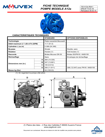 Mouvex A12A - R04 Manuel utilisateur | Fixfr