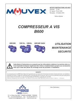 Mouvex 1401-K00 B600 Manuel utilisateur