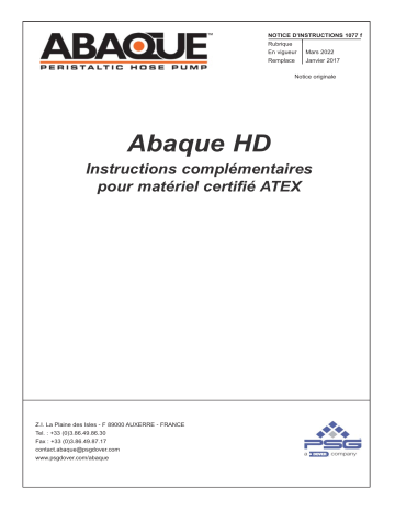 Abaque 1077 ATEX HD Mode d'emploi | Fixfr