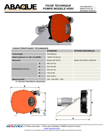 Abaque HD65 R01 Manuel utilisateur | Fixfr