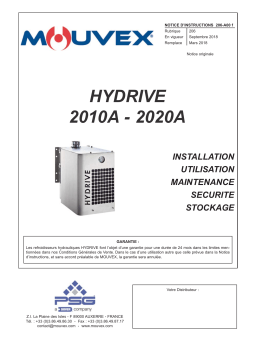 Mouvex 206-A00 Hydrive 2010A - 2020A Manuel utilisateur