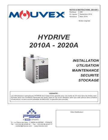 Mouvex 206-A00 Hydrive 2010A - 2020A Manuel utilisateur | Fixfr