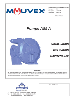 Mouvex Pump A55 A - 1012-E00 Manuel utilisateur