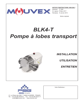 Mouvex BLK4-T Pumps - 1009-G00 Manuel utilisateur | Fixfr