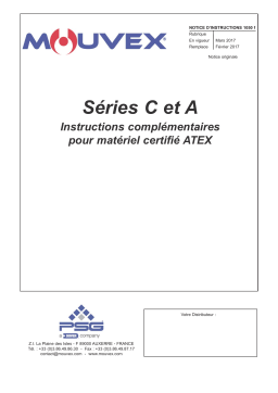 Mouvex 1050 ATEX Series C & A Mode d'emploi