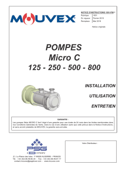 Mouvex 1001-P00 Micro C Manuel utilisateur