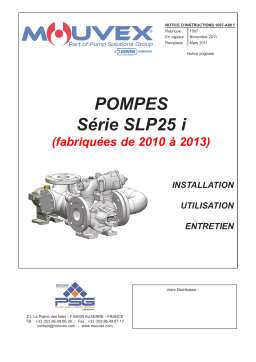 Mouvex Pump SLP25 i Series - 1007-A00 Manuel utilisateur