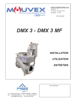 Mouvex DMX3, DMX3 MF Pump - 1138 Manuel utilisateur