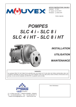 Mouvex Pumps SLC4 i, SLC8 i , SLC4 i HT, SLC8 i HT - 1004-B00 Manuel utilisateur