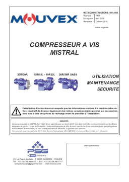 Mouvex 1401-J00 Mistral Manuel utilisateur