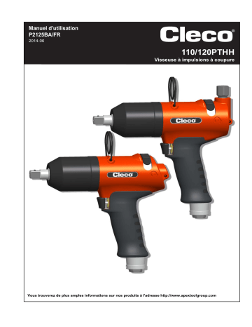 120PTHHA304 | 110PTHHA30Q | 110PTHH30Q | Cleco 120PTHH304 Visseuse à impulsions Manuel du propriétaire | Fixfr