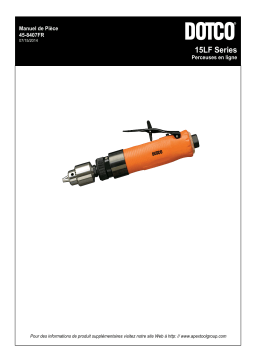 Dotco 15LF057 Perceuses en ligne Manuel du propriétaire