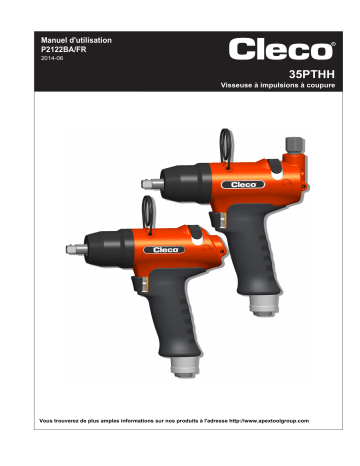 35PTHH403 | 35PTHHA40Q | 35PTHH40Q | Cleco 35PTHHA403 Visseuse à impulsions Manuel du propriétaire | Fixfr