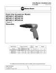 Master Power MP2462-M Pistol Grip Manuel du propri&eacute;taire