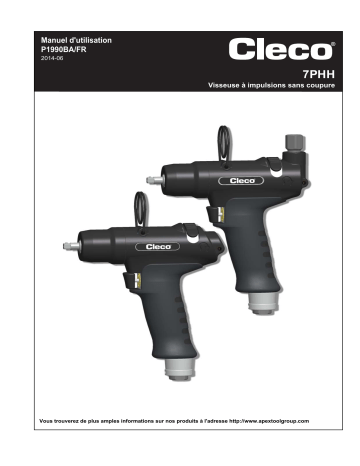 7PHH602 | 7PHHA60Q | 7PHH60Q | Cleco 7PHHA602 Visseuse à impulsions Manuel du propriétaire | Fixfr