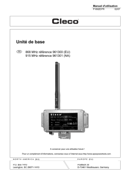 Cleco 961300 Unite de base Manuel du propriétaire