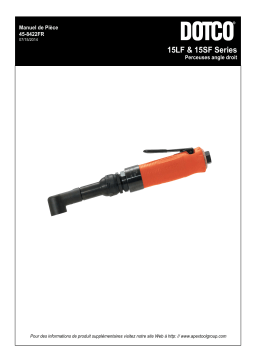 Dotco 15LF251 Perceuses angle droit Manuel du propriétaire