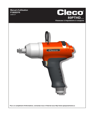 80PTHD60Q | 80PTHDA604 | 80PTHDA60Q | Cleco 80PTHD604 Visseuse à impulsions à coupure Manuel du propriétaire | Fixfr