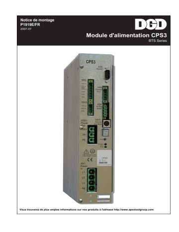 DGD CPS3 P1919E/FR - Module d'alimentation CPS3 Manuel du propriétaire | Fixfr