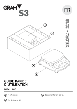 Gram S3 v4 Industrial Bench Scales Guide de démarrage rapide