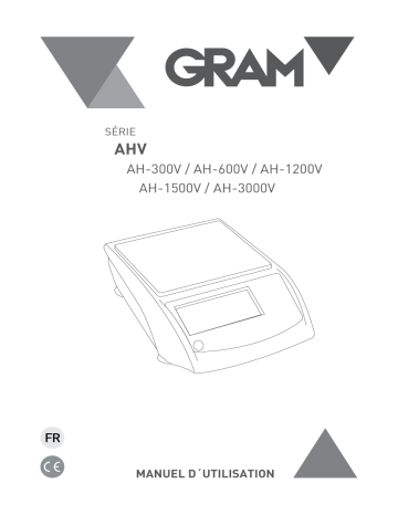 Gram AH-V Precision Scales Manuel du propriétaire | Fixfr