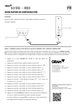 Gram Config S3/S5i > RD3 Accessories Guide de démarrage rapide