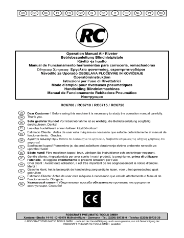 RC6715 | RC6700 | RC6710 | RODCRAFT RC6720 Mode d'emploi | Fixfr