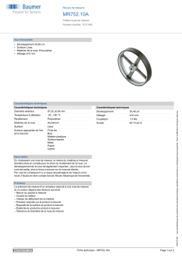 Baumer MR752.10A Measuring wheel Fiche technique