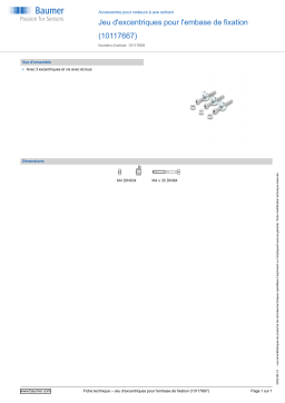Baumer Set of eccentric fixings for mounting clamp (10117667) Mounting solid shaft encoder Fiche technique
