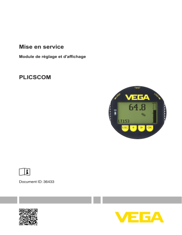 Vega PLICSCOM Pluggable display and adjustment module for plics® sensors Mode d'emploi | Fixfr