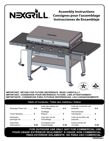 Nexgrill 720-1058 Home Depot Manuel utilisateur | Fixfr