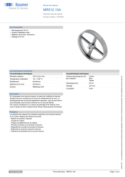 Baumer MR512.10A Measuring wheel Fiche technique