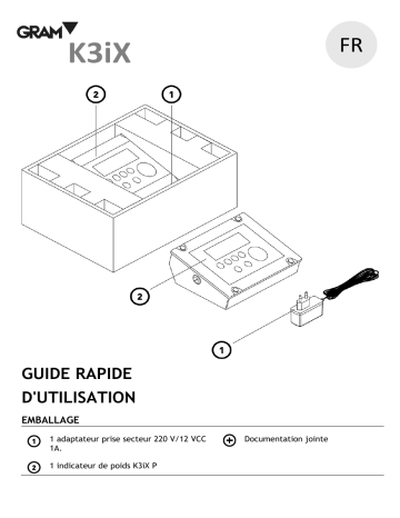 Gram K3iX M Industrial Indicators Guide de démarrage rapide | Fixfr