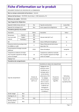 Dometic RH423 LDA Information produit