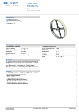 Baumer MR562.10A Measuring wheel Fiche technique