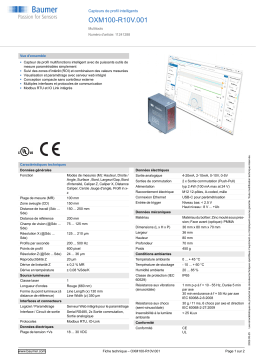 Baumer OXM100-R10V.001 Smart Profile sensor Fiche technique