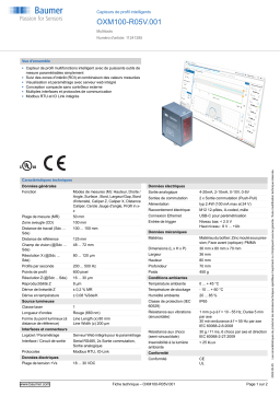 Baumer OXM100-R05V.001 Smart Profile sensor Fiche technique