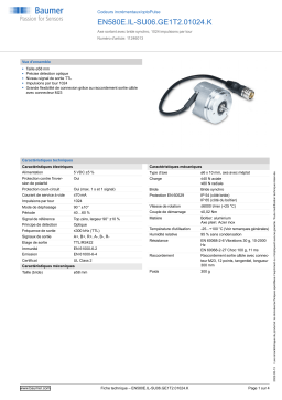 Baumer EN580E.IL-SU06.GE1T2.01024.K Incremental encoder Fiche technique