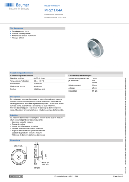 Baumer MR211.04A Measuring wheel Fiche technique