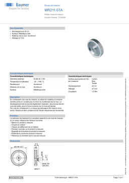 Baumer MR211.07A Measuring wheel Fiche technique