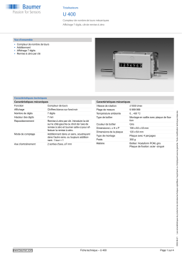 Baumer U 400 Totalizer Fiche technique