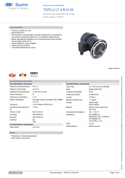 Baumer TDP0,2 LT-4 B10 55 Tachogenerator Fiche technique