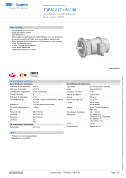 Baumer TDPZ0,2 LT-4 B10 55 Tachogenerator Fiche technique